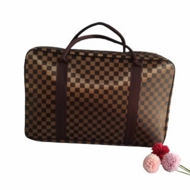 Tas Travel Jumbo Mono Kotak Coklat Koper Baju