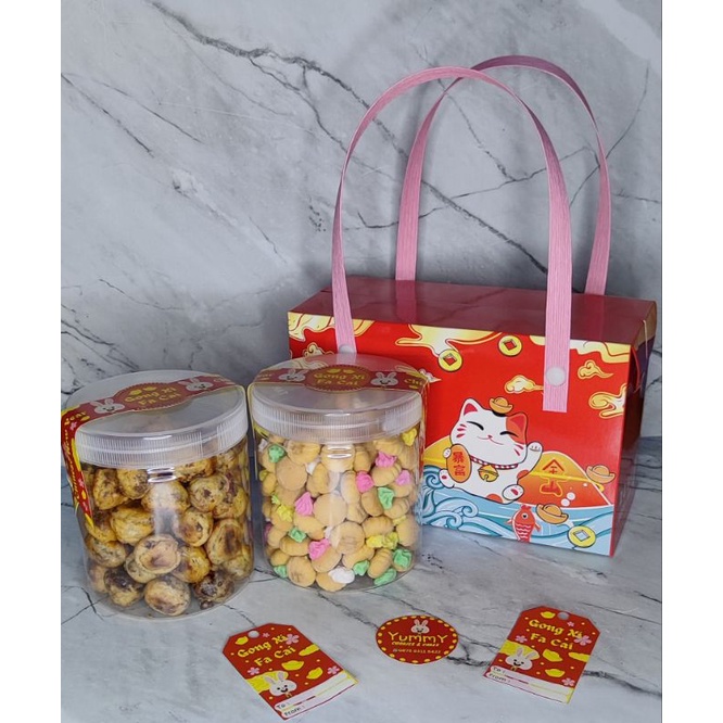 

Hampers Imlek Snack Kering isi 2 Jar (600ml)