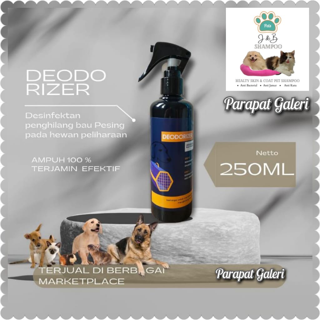 Deoderizer penghilang bau pesing dan bakteri kandang kucing / anjing isi 250ml
