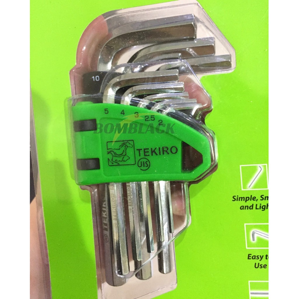 Kunci L TEKIRO Set 8 Pcs Pendek 2-10mm 8 Hex Key Short ORIGINAL MURAH HIGH QUALITY