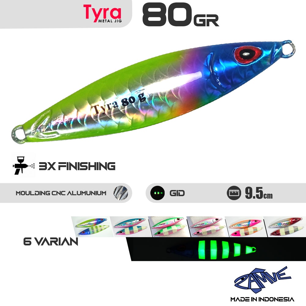 Metal Jig Zamve Tyra 80Gr Metal Jig 80Gr Metal Jig 80Gram