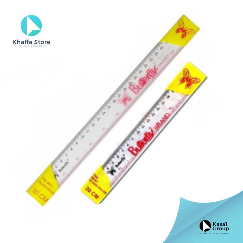 

Penggaris Butterfly Plastik ukuran 20 cm / 30 cm