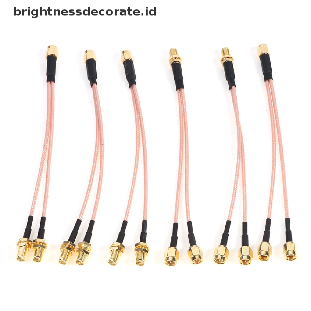 [Birth] Sma to 2X SMA Male Female Y type Splitter Combiner Jumper Kabel Kuncir [ID]