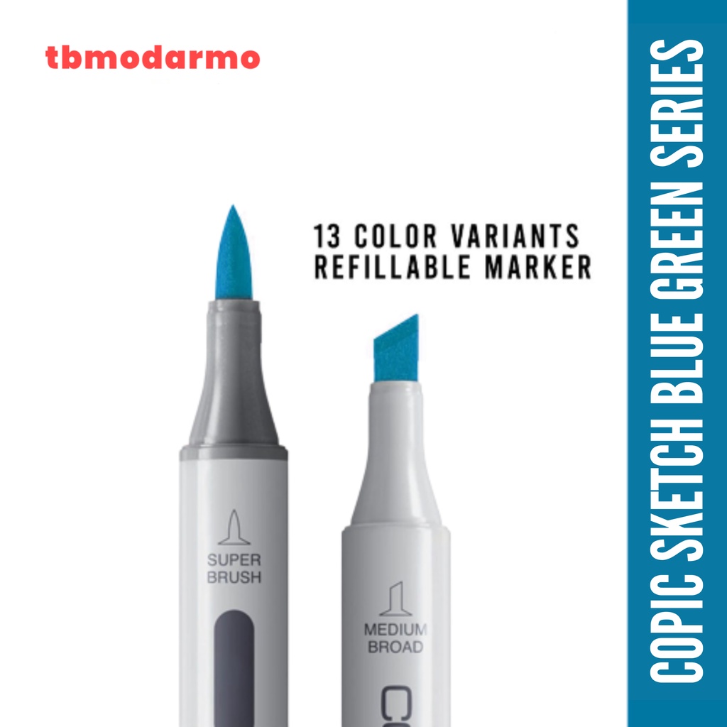 Copic Sketch Marker BG (Blue-Green) Series CSM/BG - Satuan