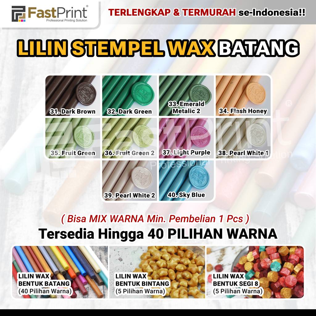 Stempel Lilin Batang Segel Sealing Wax Stamp Seal