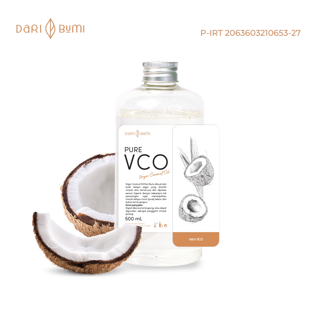 Extra Virgin Coconut Oil 500 ml daribumi Premium Pure VCO Minyak Kelapa Murni