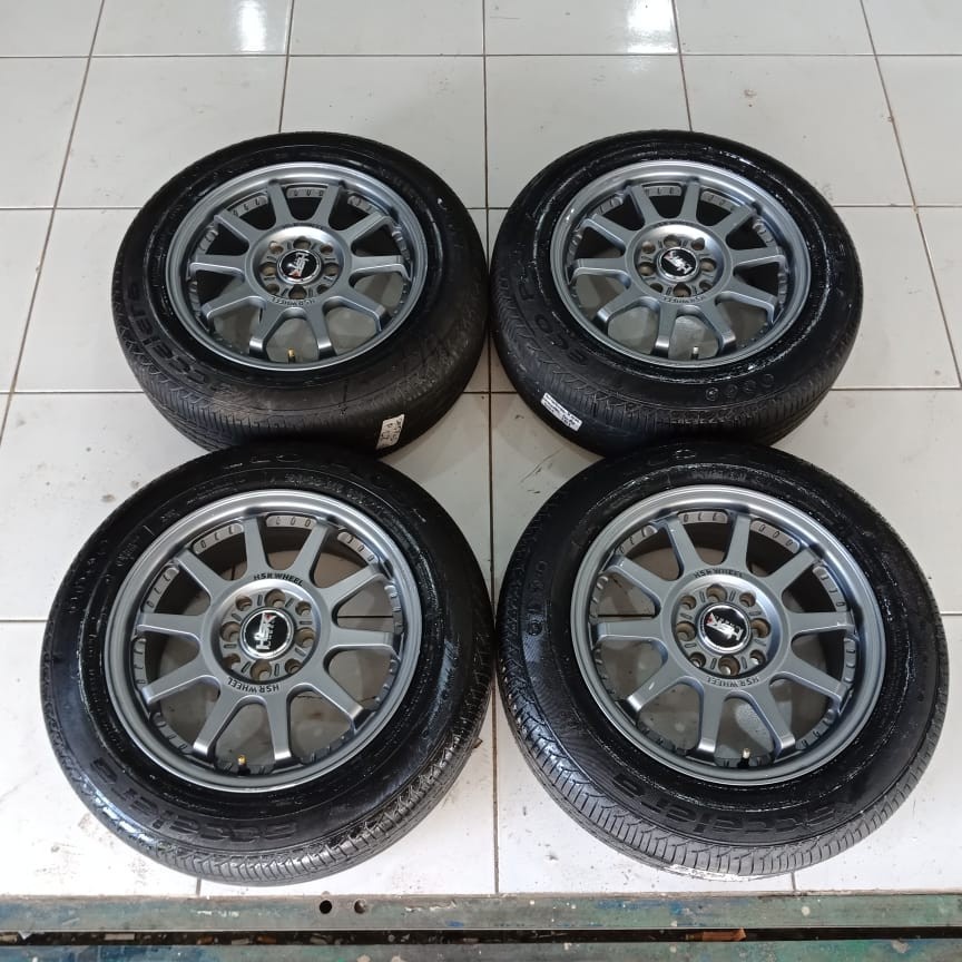 Velg Mobil Seken Ring 15 GYMKANA HSR R15X6,5 Lubang 4 ET38 BAN 185 65 R15