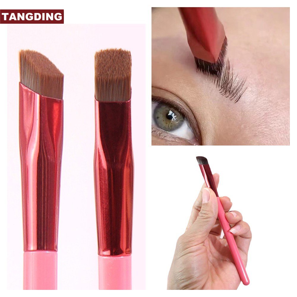 [COD Tangding] 1pc Sikat Alis Kepala Miring Portabel Wanita Perempuan Alat Makeup Kecantikan