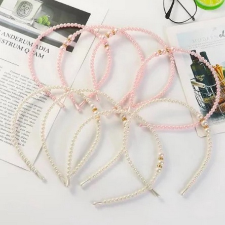 Bando Aksen Mutiara Gaya Korea Untuk Aksesoris Rambut Wanita Headband Wanita Bando Pearl