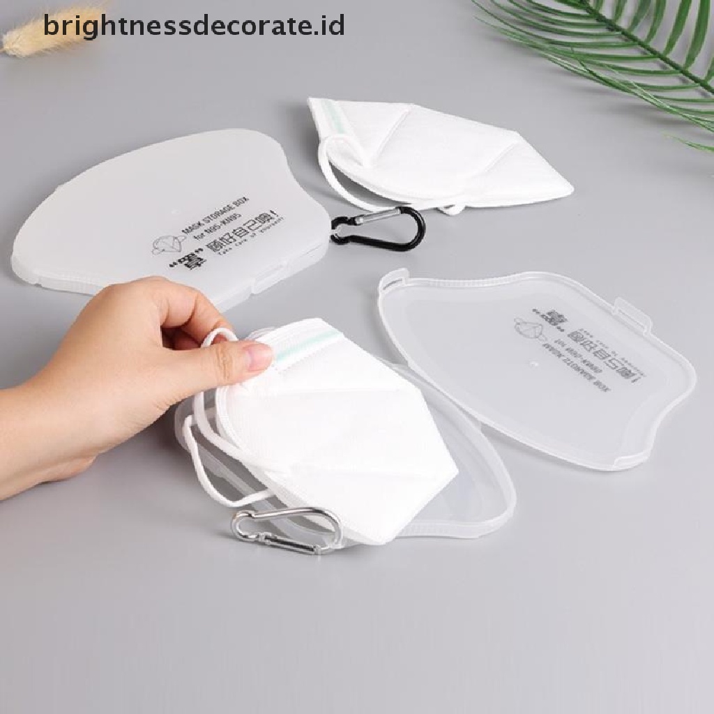 [Birth] Gesper Masker Case Kotak Penyimpanan Portable Squre Face Masks Container Organizer KN95 [ID]