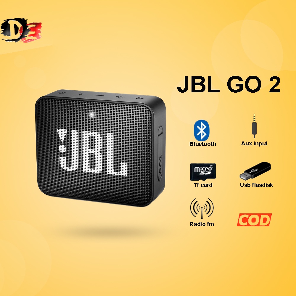 [✅ TERBARU 2023] SPEAKER BLUETOOTH JBL GO2 | MUSIC BOX  BLUETOOTH JBL PORTABLE WIRELESS | BLUETOOTH MP3 PLAYER SOUND MINI FULL BASS HIFI SURROUND