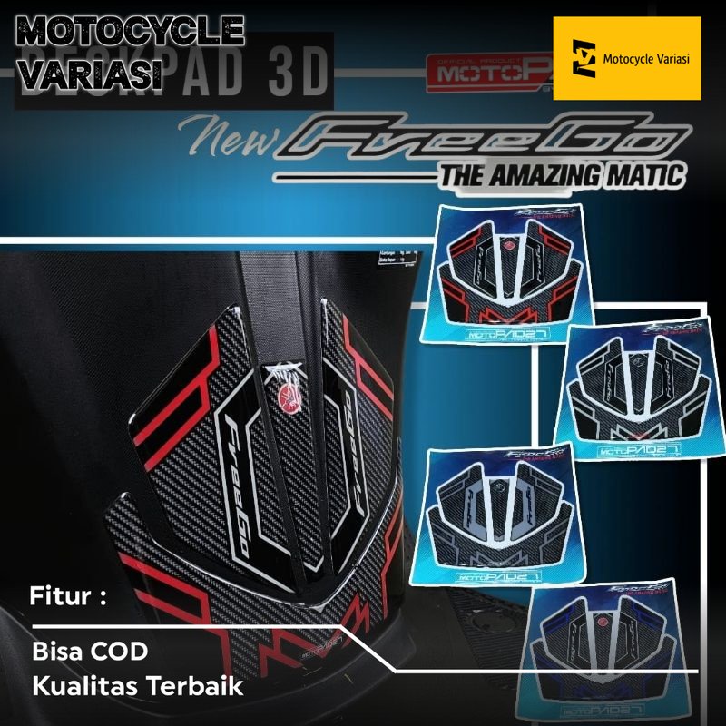 Stiker resin timbul deckpad New Freego 125 Sticker Tankpad Yamaha Freego 125 2022
