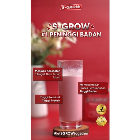 SGROW SUSU PENINGGI BADAN 100% ORIGINAL