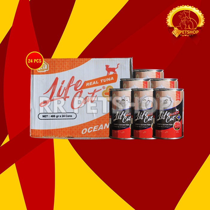 Makanan Kucing Life cat Plus Wet Food Kaleng Grosir Dus 24Pcs 400gr