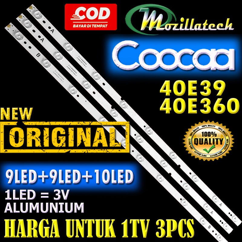 BACKLIGHT COOCAA 40E39 LAMPU LED BACKLIGHT COCAA COOCA 40E39 9-10-9LED