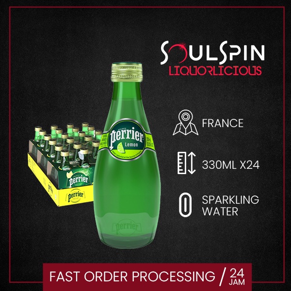 

Perrier Lemon Sparkling Mineral Water 330ml [ dus 24 botol ]