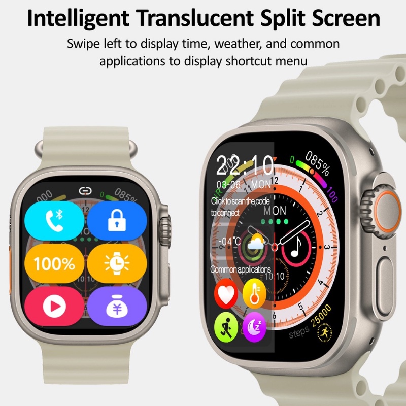 Smartwatch S8 Max Series8 Ultra GPS 49MM Smart Watch Men IP68 Waterproof Bluetooth Call AI Voice 2.05 inch TFT Screen 360mAh NFC Women Smatwatch