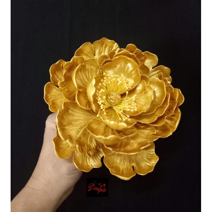 

(509/PPEGB6G) Gumpaste Flower Sugar Flower/Bunga Gumpaste Peoni Gold