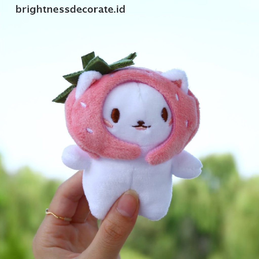 [Birth] 1pc Panda Kecil Plush Taiyaki Ikan Lucu Gantungan Kunci Mainan Lembut Plushie Keychain [ID]