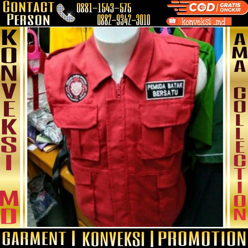 Rompi PBB pemuda Batak bersatu/rompi pemuda Batak bersatu full bordir/rompi pemuda Batak bersatu