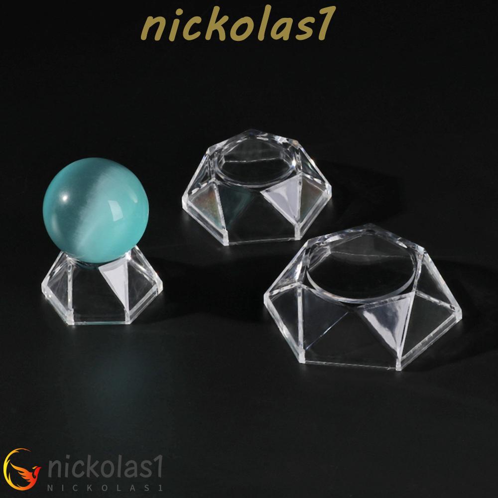 Nickolas1 Bola Kristal Dasar Dekorasi Rumah Desktop Ornamen Kaca Quartz Akrilik Sphere Holder