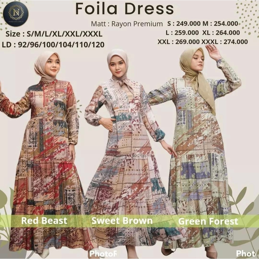 FOILA DRESS BY NADHEERA LUXURY