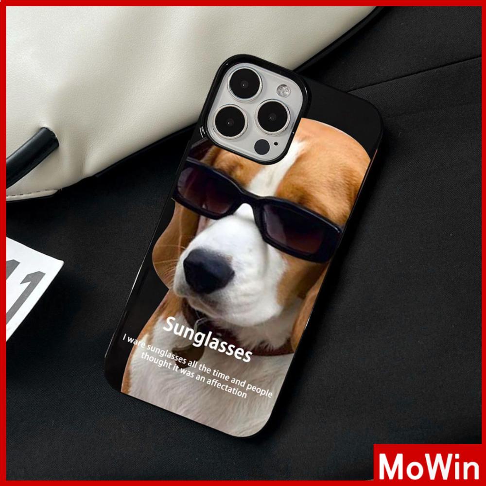 For iPhone 14 Pro max iPhone Case Black Soft Case TPU Candy Case Shockproof Big Hole Protection Camera handsome Dog Compatible For iPhone 13 Pro max 12 Pro Max 11 xr xs 7Plus 7 8