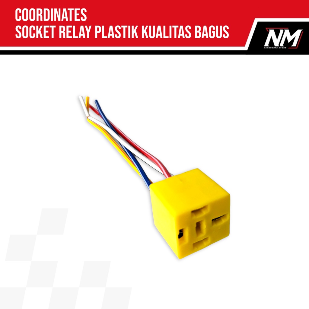 Soket Rumah Relay Plastik Kabel 4 Coordinates