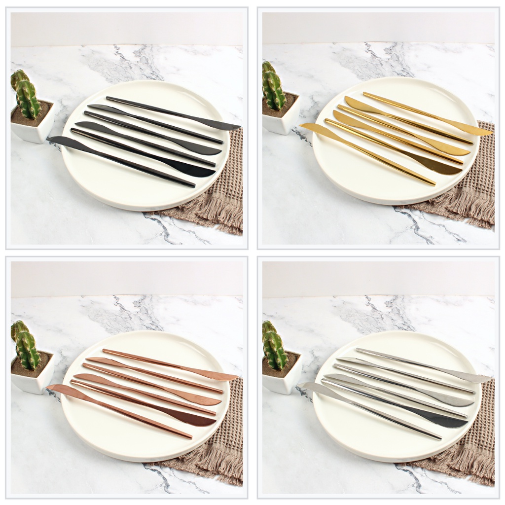 Paket Isi 6 Pcs Pisau Makan B Stainless Steel 22cm