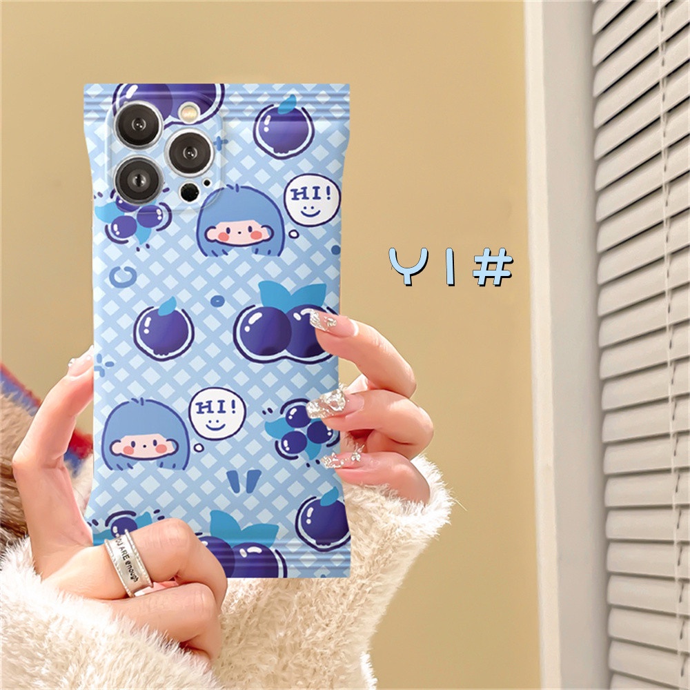 Casing Cewek Blueberry Samsung A04s A23 A03s A32 A13 A03 A22 M22 M32 A12 A31 A02s A21s A20 A52 A52s A53 A51 A71 Alpukat Kartun Beruang TPU Soft Phone Cover
