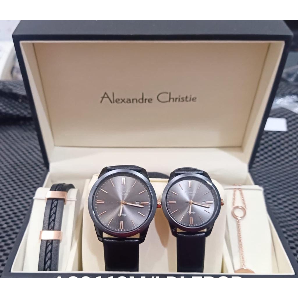 JAM TANGAN COUPLE ALEXANDRE CHRISTIE 8668 ORIGINAL/JAM TANGAN AC 8668/