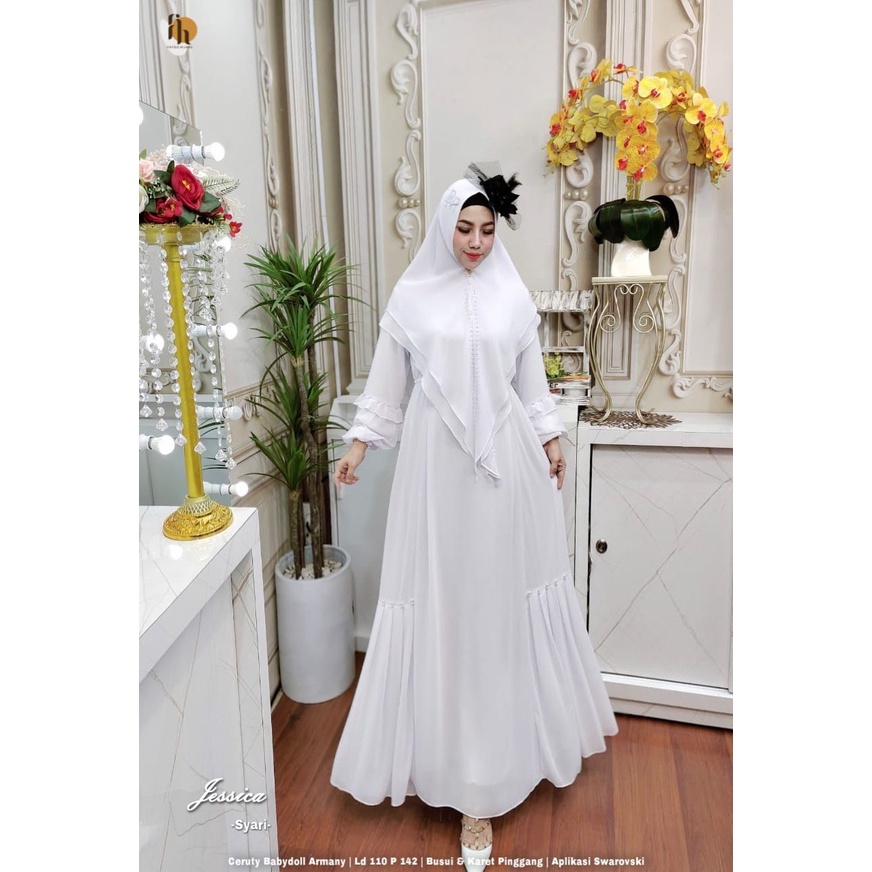 JESIKA SERIES BY DANINA SYARI | GAMIS PUTIH BEST SELLER