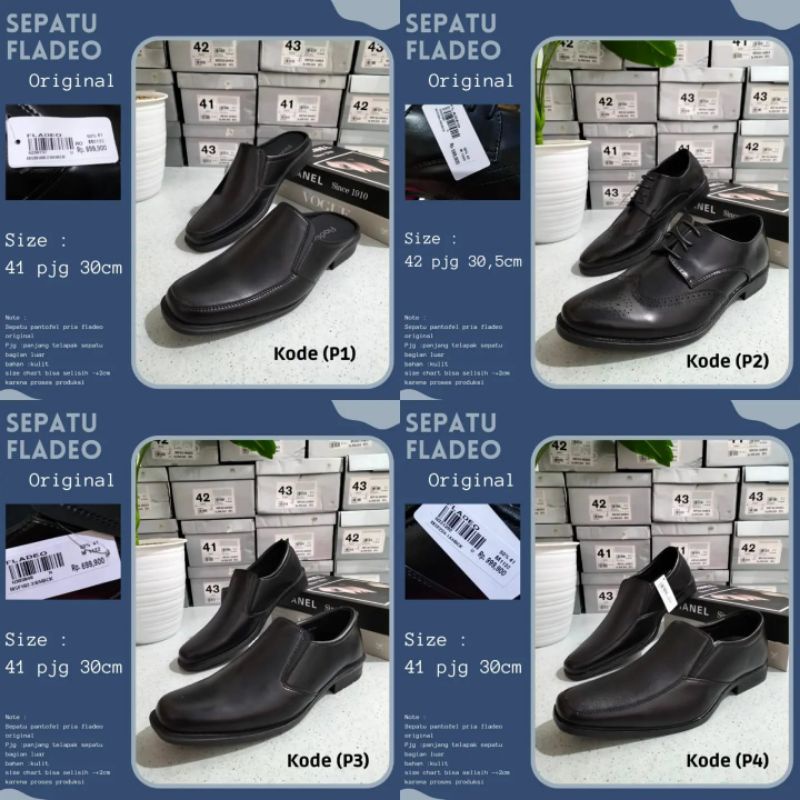 #2 SEPATU PANTOFEL PRIA FLADEO
