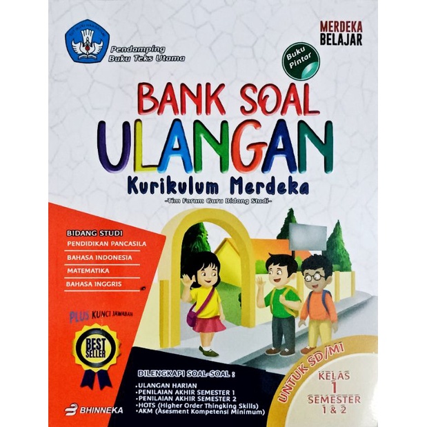 Buku BANK SOAL ULANGAN Soal Kelas 1 SD Kurikulum Merdeka