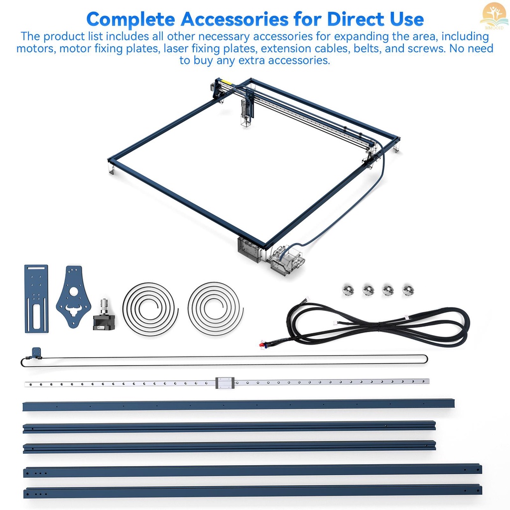 [MMOI] Sculpfun S10/S30 Series Engraving Area Expansion Kit Untuk S10/S30/S30 Pro/S30 Pro Max 935x905mm Area Ukiran Langsung Pasang V-Slot Aluminium Shaft XY-axis Extension Kit