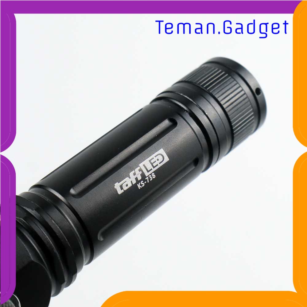 TG-SNT TaffLED Senter LED Rotating Zoom  T6 + 2 x XPE 1500 Lm - KS-738