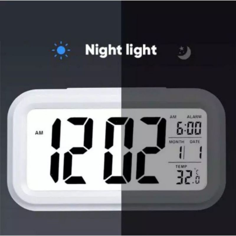 jam weker digital / jam meja digital / digital smart alrm clock