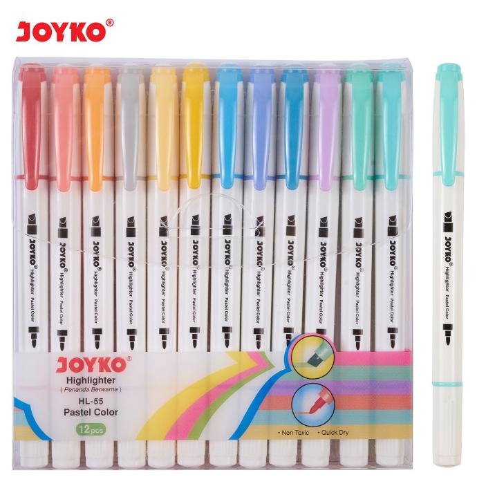 

Highlighter Penanda Joyko HL-55 1 Set 12 Pcs 12 Warna