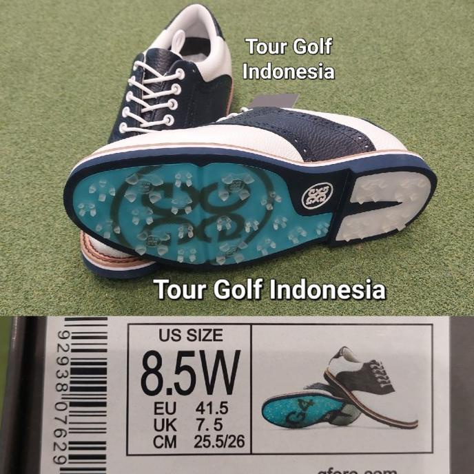 Sepatu Golf Shoes G4 GFORE GVANTER W Spikeless White Navy 8 - 9,5