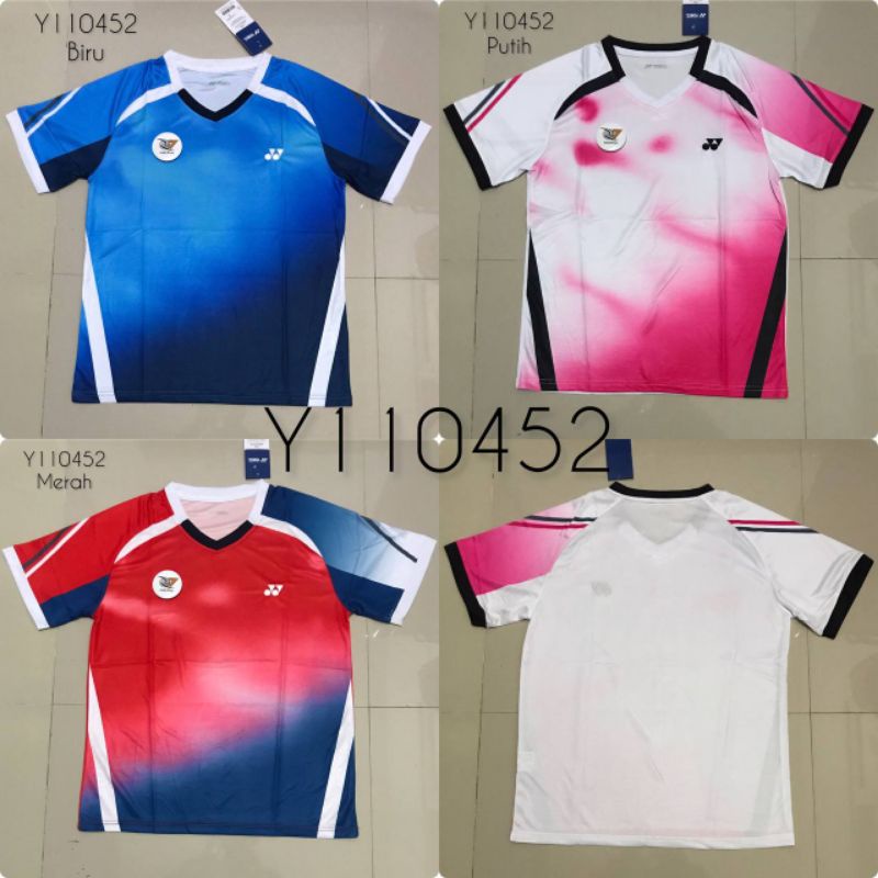 Y110452 KAOS BADMINTON IMPORT BAJU BULU TANGKIS OLAHRAGA