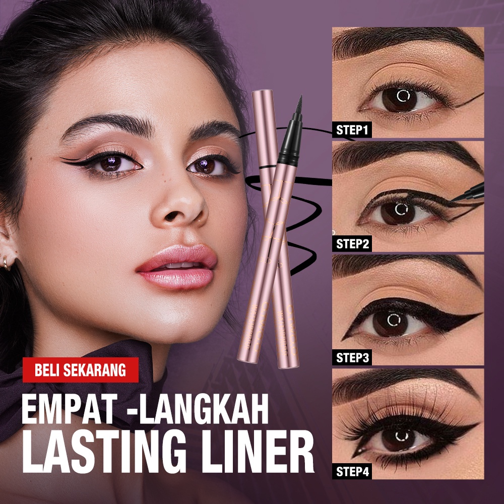 [100%ORIGINAL] O.TWO.O Eyeliner Long Lasting Liquid Eyeliner Waterproof Black/9112