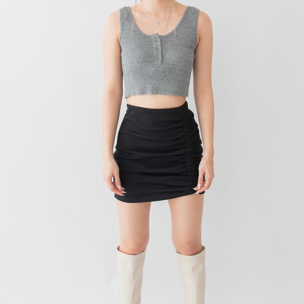 Seul-Ki Ruched Mini Skirt | Aesthete yourlife