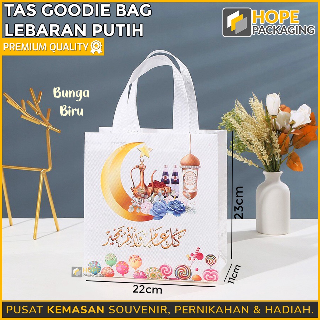 Tas Goodie Bag lebaran putih / Goodie bag lebaran / Tas idul Fitri