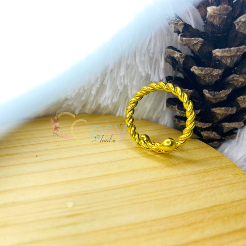 cincin koin lapis emas 24k