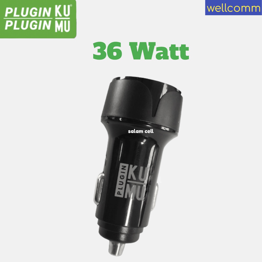 Charger Mobil KuMu By Wellcomm 36W Fast Charging Car Charging Garansi Resmi