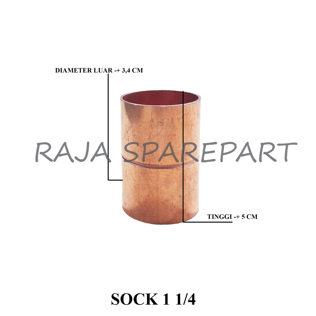 Sock Pipa AC Tembaga 1 1/4 inch