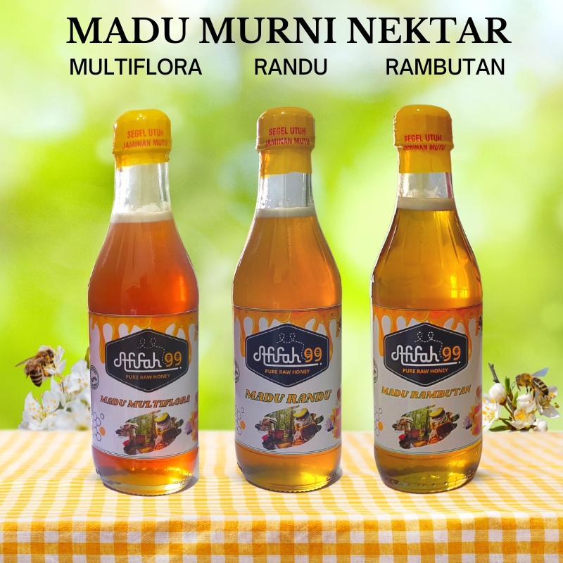 

Madu Afifah 99 - Madu Murni Asli 350 ml - Madu Multiflora - Madu Randu - Madu Rambutan - Madu Asli Grade A 100% Alami Pure Natural Raw Honey