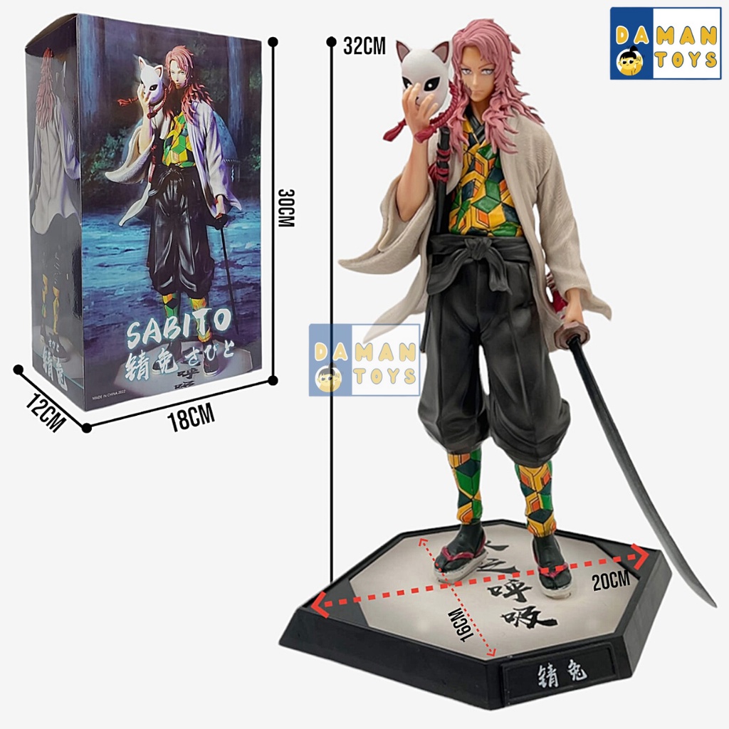 Action Figure Demon Slayer Sabito Makomo Giyu Water Breathing Hashira Kimetsu no yaiba