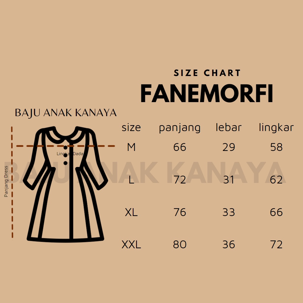 2-5TH GAMIS ANAK FANEMORFI LONG DRESS ANAK PEREMPUAN