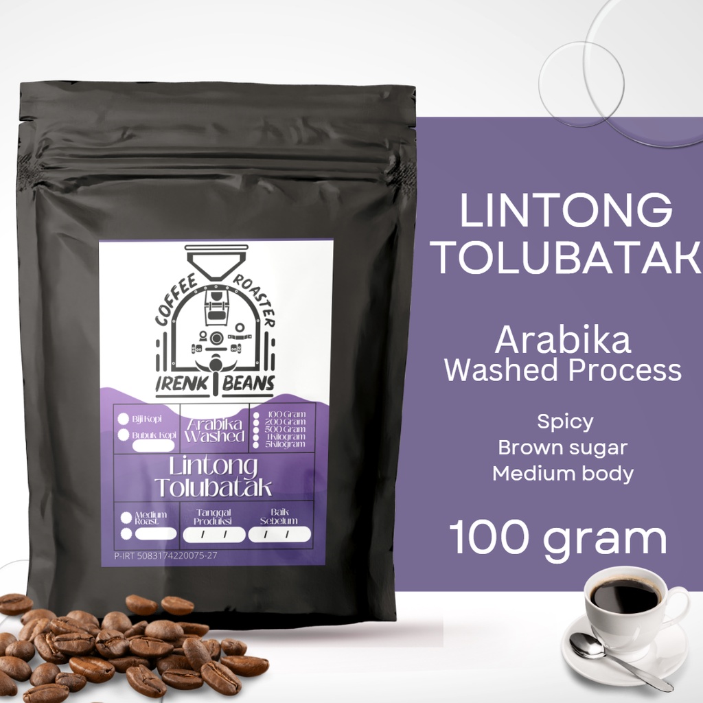 

Kopi Arabika Lintong Tolubatak 100g Biji Bubuk